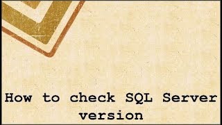 How to check SQL Server version