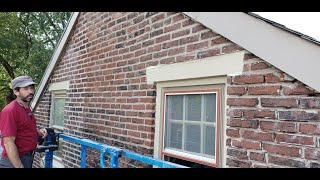 Removing Portland cement and repointing an old brick home using NHL 3 5