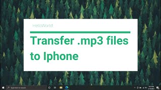 Transferring mp3 files / songs from laptop to Iphone