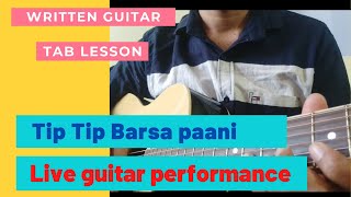 guitar tab lesson | Tip Tip barsa paani | New + old version  | suryavansham