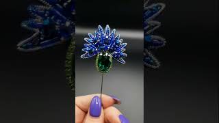 Брошь Василек Brooch Cornflower