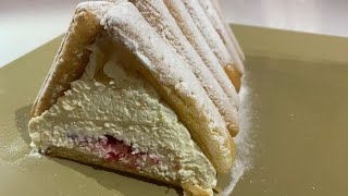 BÛCHE VANILLE /FRAMBOISE 💯CHÂLET GOURMAND 😝/DESSERT DE NOËL 🎄