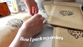 📦HOW I PACK MY ORDER | New stamp from Noissue | Stickers, Keychains order packing