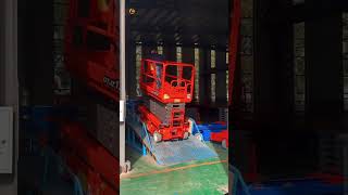 Cathaylift 12m 300kg load self-propelled scissor lift climbing test Shandong Cathay Machinery #awp