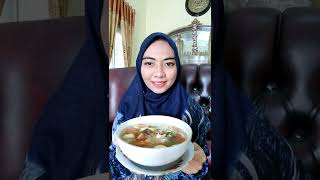 sop bakso ayam jamur Enoki segar #short