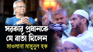 সরকার প্রধানকে যে বার্তা দিলেন মাওলানা মামুনুল হক mawlana mamunul haque bangla waz 2024