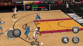 NBA Live Mobile- Miami Heat vs. OKC [96 OVR Dennis Rodman DEBUT]