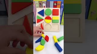 Colorful Wooden Building Stacker Puzzle Toys  / Children's Puzzle Toys