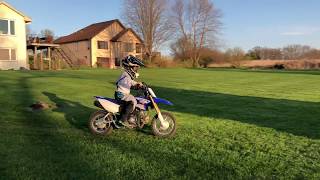 Drake On His Yamaha TT-R50E Dirt Bike at 5 years old