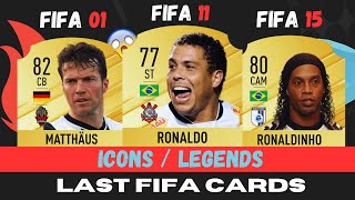 ICONS AND THEIR LAST FIFA CARDS! 🔥| ft.  Ronaldo, Ronaldinho, Gullit...