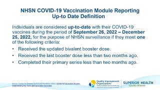 NHSN Reporting: Up-to-date Data Accuracy for COVID-19 Vaccinations