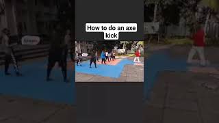 How to do an axe kick/falling kick #martialarts #karate #brucelee #combatsport #fightingsport #kicks