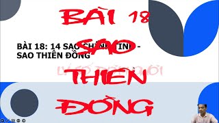 Bài 18. SAO THIÊN ĐỒNG