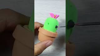 Cutie Cactus Clay Art | Diy Works #shorts