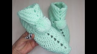 tığ işi  bot patik en kolay motif örgü patik  knit booties #patik yapımı #crochet #botines de punto