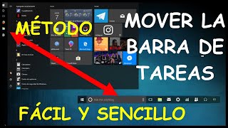 ✅💥Como MOVER la BARRA DE TAREAS DE WINDOWS 10 DERECHA IZQUIERDA ARRIBA ABAJO MÉTODO SENCILLO Y FÁCIL