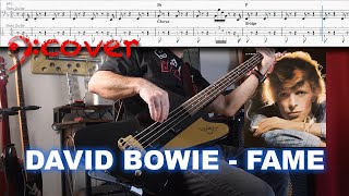 David Bowie - Fame - Bass Cover with Tabs in 4K