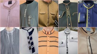 Men Kurta Designs 2024 - kurta neck design for gents - Eid men kurta design