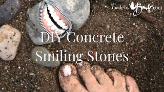 DIY Concrete Smiling Stones - madebybarb.com