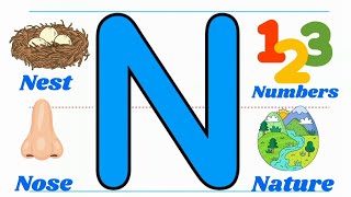 LETTER N|Writing letter N|N words for kids| Capital letter N | Educational videos|English Worksheet