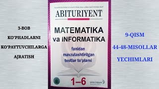 3-Bob.  Algebraik ifodalar 19. Ko'phadlarni ko'paytuvchilarga ajratish. Kvadrat uchxadni chiziqli...