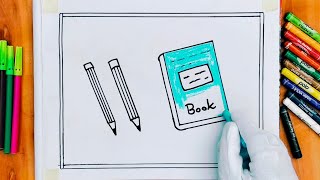 How to Draw a Cute Book Easy //CuteEasyDrawings