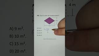 Como calcular a área de um losango | Geometria plana