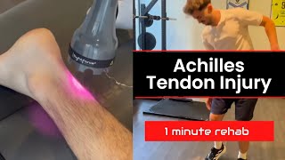 ⏱️ 1 minute REHAB for Achilles Tendon Injury with Chattanooga Lightforce Laser & NeuroXtrain 🇫🇷