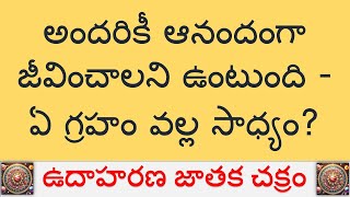 అందరికీ ఆనందంగా జీవించాలని ఉంటుంది - ఏ గ్రహం వల్ల సాధ్యం? ఉదాహరణ జాతక చక్రం