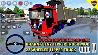 Bus Simulator Indonesia - Bharat Benz Tipper Mod - 22 Wheeler Tipper Truck Android Gameplay FHD #746