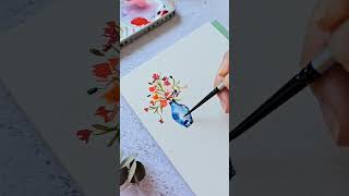 Mini Watercolor Vase Painting 😀