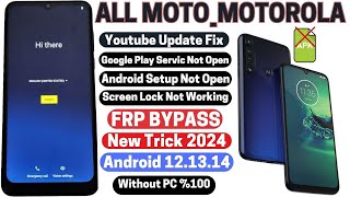 All Motorola/Moto FRP Bypass 2024 (Android 12/13/14) - Fix YouTube Update - Fixed Can't Disable Apps