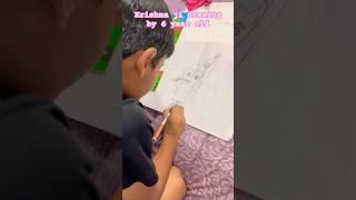 Krishna ji drawing by 6 year old #drawing #drawingshorts #kidsdrawing #painting #ytshorts #shorts