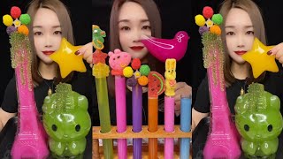 ASMR sweet star⭐candy satisfying eating challenge 😲 #tiktok#mukbang#asmr#ssoyoung#youtube#food