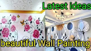 beautiful Wall Painting at home || Wall Painting Design videos #interiordesign