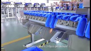 Weighing sorting machine|Fruit sorting|weight sorting of food|Weighing sorting line|vegetable sorter