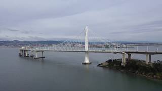 Tour of Treasure Island and Bay Bridge from the sky