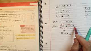 12  Finding Maximum and Minimum points for a quadratic Chapter 2 Edexcel Pure AS Level Maths