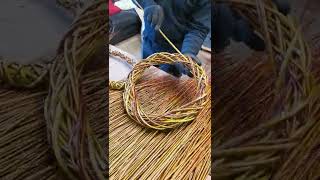 How to hide imperfect willow rods in a weave