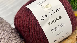 🧣Włóczka Gazzal Viking - Gruba i Miękka Włóczka Wełniano-Akrylowa do Zimowych Projektów Dziergania🧶