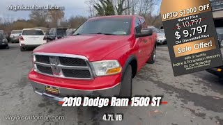 SOLD "Upgrade Your Ride with the 🌟2010 Dodge Ram 1500🌟 - Straightforward Benefits"