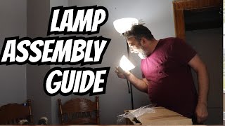 How to assemble Mainstays 72 inch Combo Floor Lamp with Reading Lamp