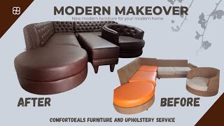 Old Sofa Set Transformation (Modern Tufted with Studs Design)