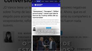 Advertencias de J.D. Vance sobre Trump #elecciones2024