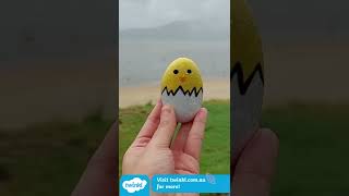 Easy Easter Crafts: How to Paint an Easter Rock #shorts