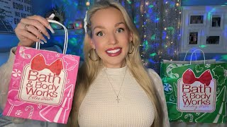 ASMR HUGE BATH AND BODY WORKS HOLIDAY HAUL🎄❤️(with lots of tingly candle tapping!)