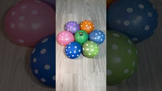 Pop 6 polka dot balloons and 1 emoji || balloon asmr reverse video