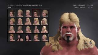 WWE 2K17 lets check out his face. You can do any one face without using a skin face.