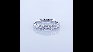 ROUND DIAMOND U-PRONG WEDDING RING SET IN 18KT WHITE GOLD R-IDJ-01445