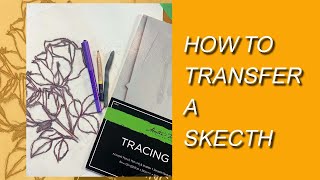 How to transfer your drawing or sketch to a watercolor paper, step by step.